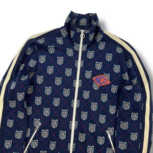 Gucci Tiger Print Navy Track Jacket 