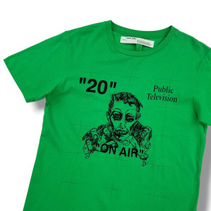 Off-White Public Television Green T Shirt 