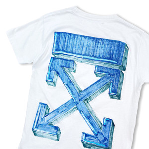 Off-White Blue Marker Arrows White T Shirt