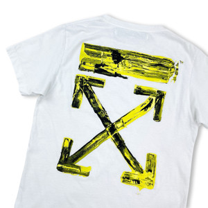 Off-White Yellow Acrylic Arrows White T Shirt