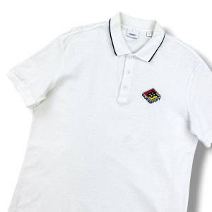Burberry Applique White Polo Shirt