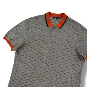Gucci Orange Monogram Polo Shirt