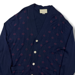 Gucci Navy GG Cardigan 