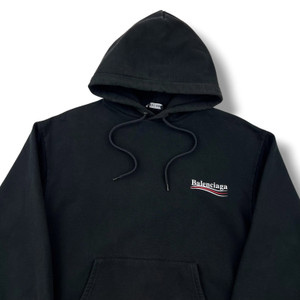 Balenciaga Campaign Logo Black Hoodie 