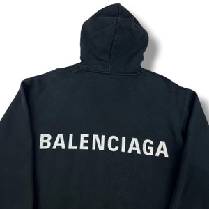 Balenciaga Back Logo Black Hoodie