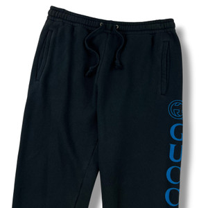 Gucci Printed Logo Black Sweatpants