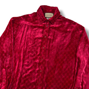 Gucci Women's GG Devore Velvet Monogram Shirt