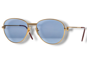Cartier 'S' Saphir Sunglasses - Genuine Sapphire Cabochon Cut 