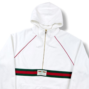 Gucci White Half Zip Hoodie
