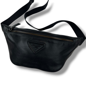 Prada Black Leather Waist Bag 