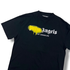Palm Angels Yellow Spray Logo Shirt