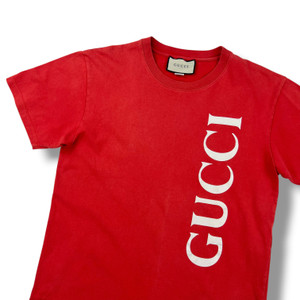 Gucci Printed Logo Red T Shirt