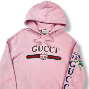 Gucci Pink Dragon Embroidered Hoodie