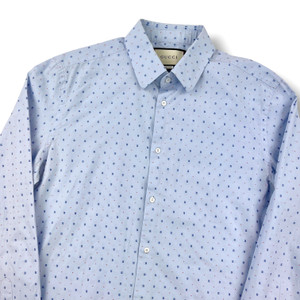 Gucci G Embroidered Blue Shirt