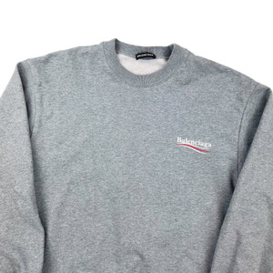 Balenciaga Campaign Logo Grey Sweatshirt