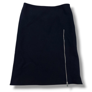 Burberry Zipper Black Midi Skirt