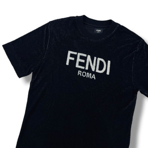 Fendi Roma Terry Black T Shirt