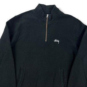 Stussy Black 1/4 Zip Sweatshirt