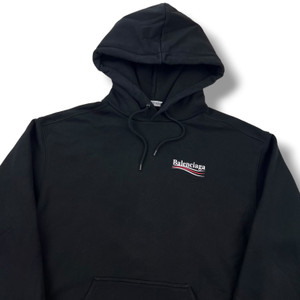 Balenciaga Campaign Logo Black Hoodie 