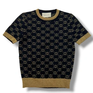 Gucci GG Monogram Short Sleeve Sweater