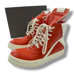 Rick Owens Geobasket Trainers Orange / Pearl / Milk
