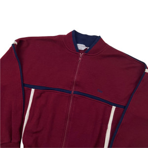 Dior Burgundy, Navy & White Bomber Jacket 