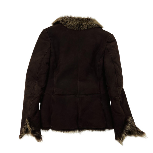 Gucci by Tom Ford 1998 Brown Suede Shearling Jacket 
