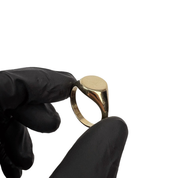 9ct Gold Round Signet Ring 