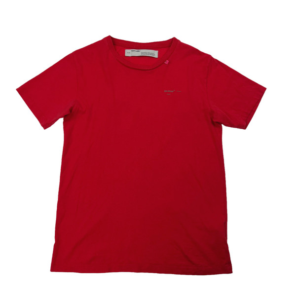 Off-White Unfinished Arrows Red T Shirt 