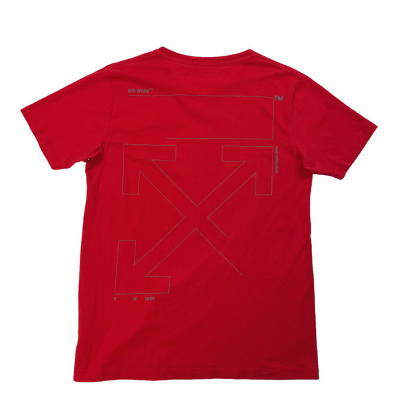 Off-White Unfinished Arrows Red T Shirt 