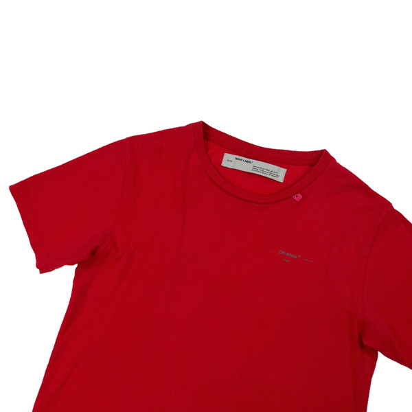 Off-White Unfinished Arrows Red T Shirt 