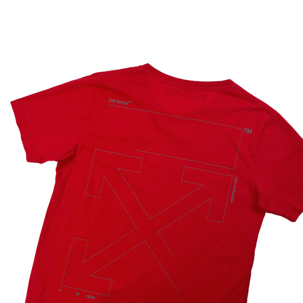 Off-White Unfinished Arrows Red T Shirt 