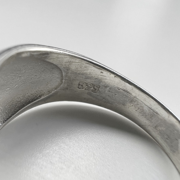Sterling Silver Aquamarine Inlay Ring
