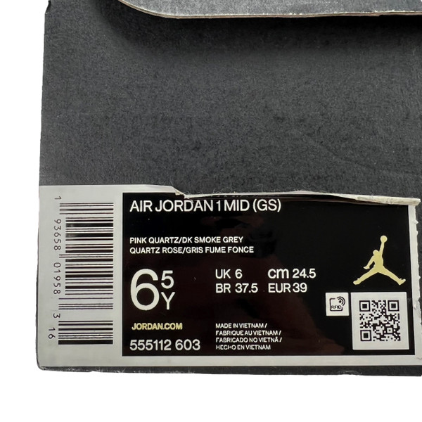 Nike Air Jordan 1 Mid Pink Quartz (GS)
