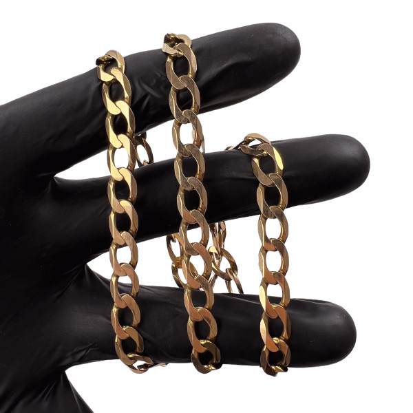 9ct Gold 21.5'' Curb Chain 