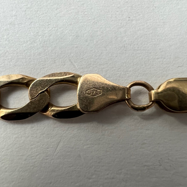 9ct Gold 21.5'' Curb Chain 