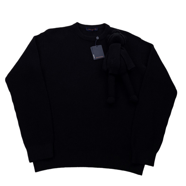 Louis Vuitton Teddy Bear Black Sweater 