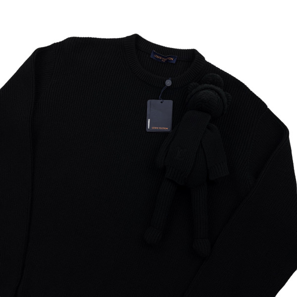 Louis Vuitton Teddy Bear Black Sweater 