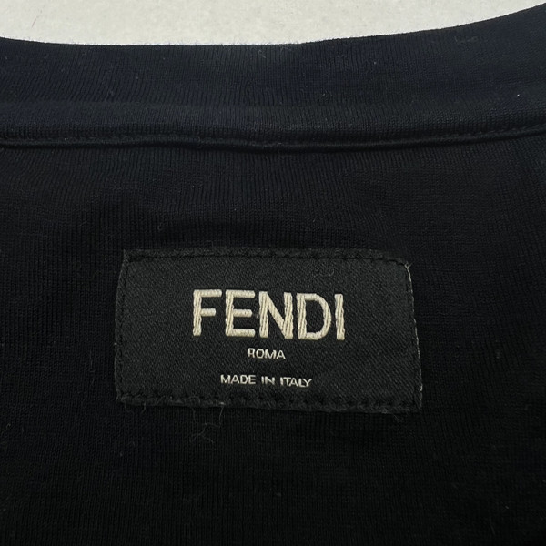 Fendi Bag Bugs Black Leather T Shirt