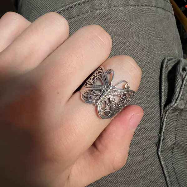 Sterling Silver Butterfly Ring