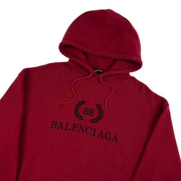 Balenciaga BB Crest Red Hoodie
