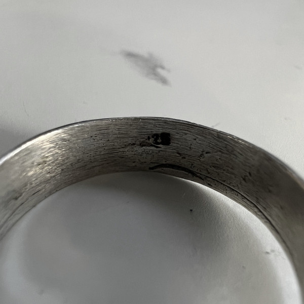 Sterling Silver Belt Design Ring 