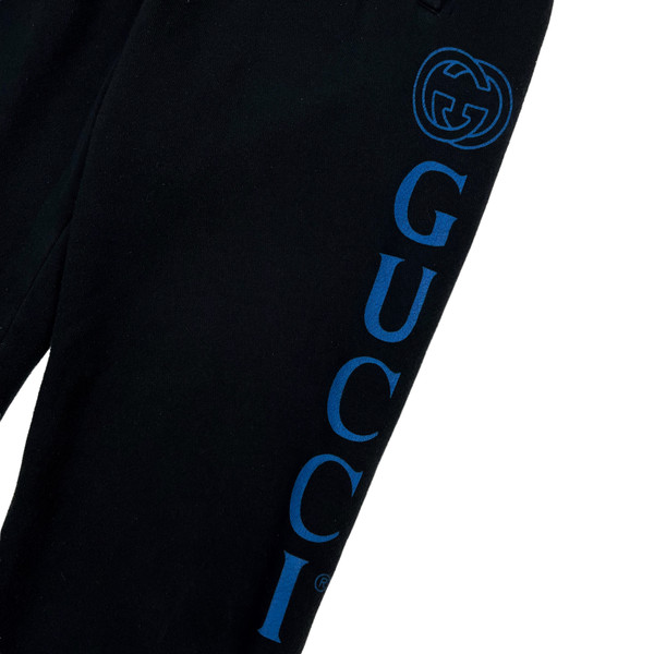 Gucci Printed Logo Black Sweatpants