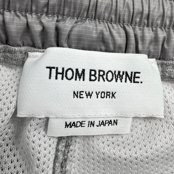 Thom Browne Grey Cotton / Nylon Hybrid 4 Bar Sweatpants