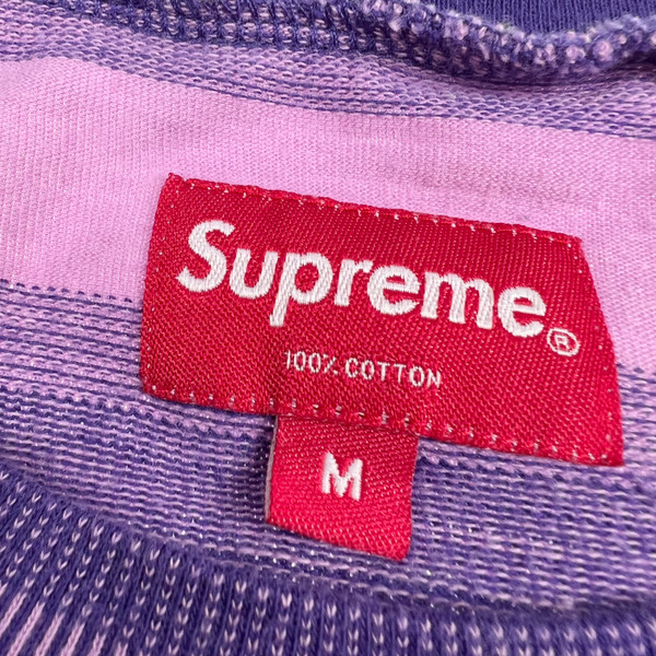 Supreme Purple Striped T Shirt 