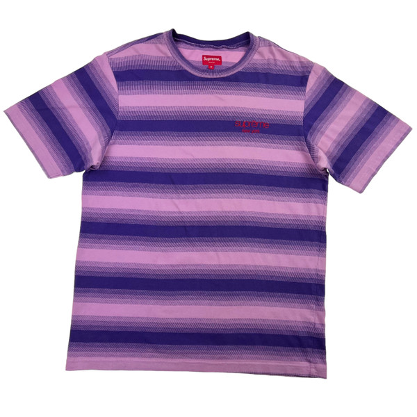 Supreme Purple Striped T Shirt 