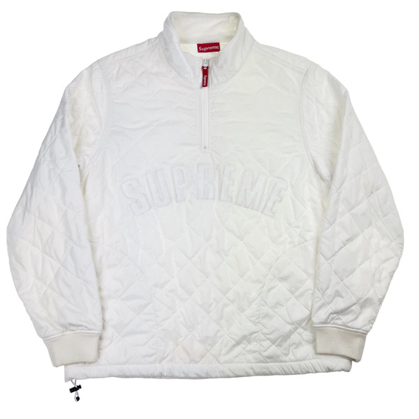Supreme Quilted White Pullover Jacket 
