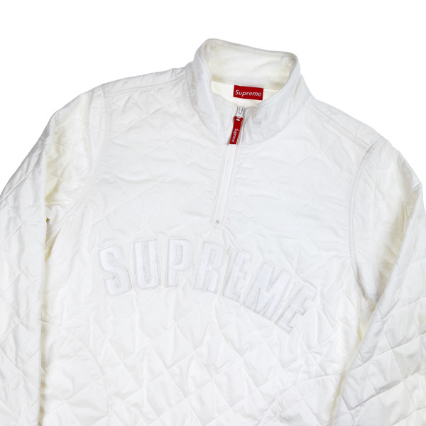 Supreme Quilted White Pullover Jacket 