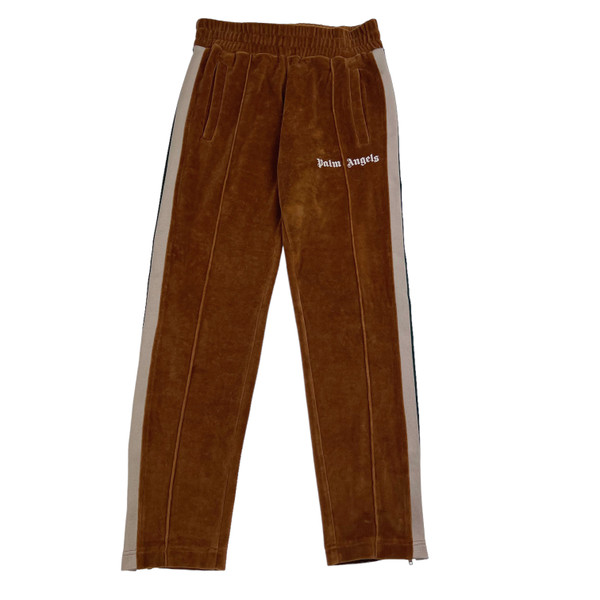 Palm Angels Brown Velour Sweatpants