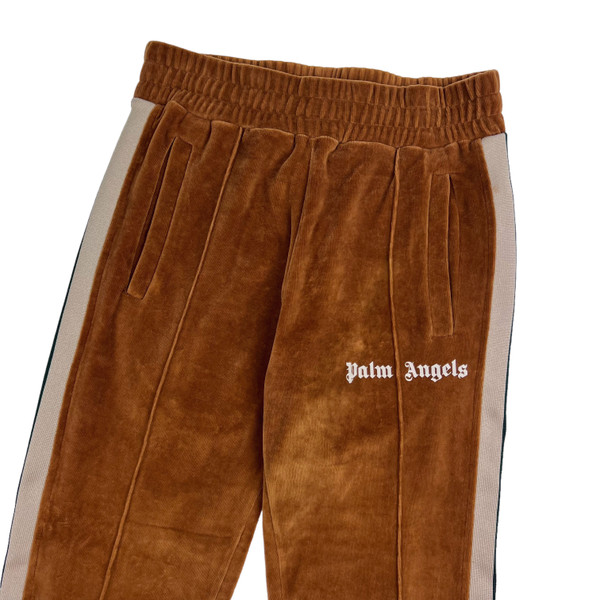 Palm Angels Brown Velour Sweatpants